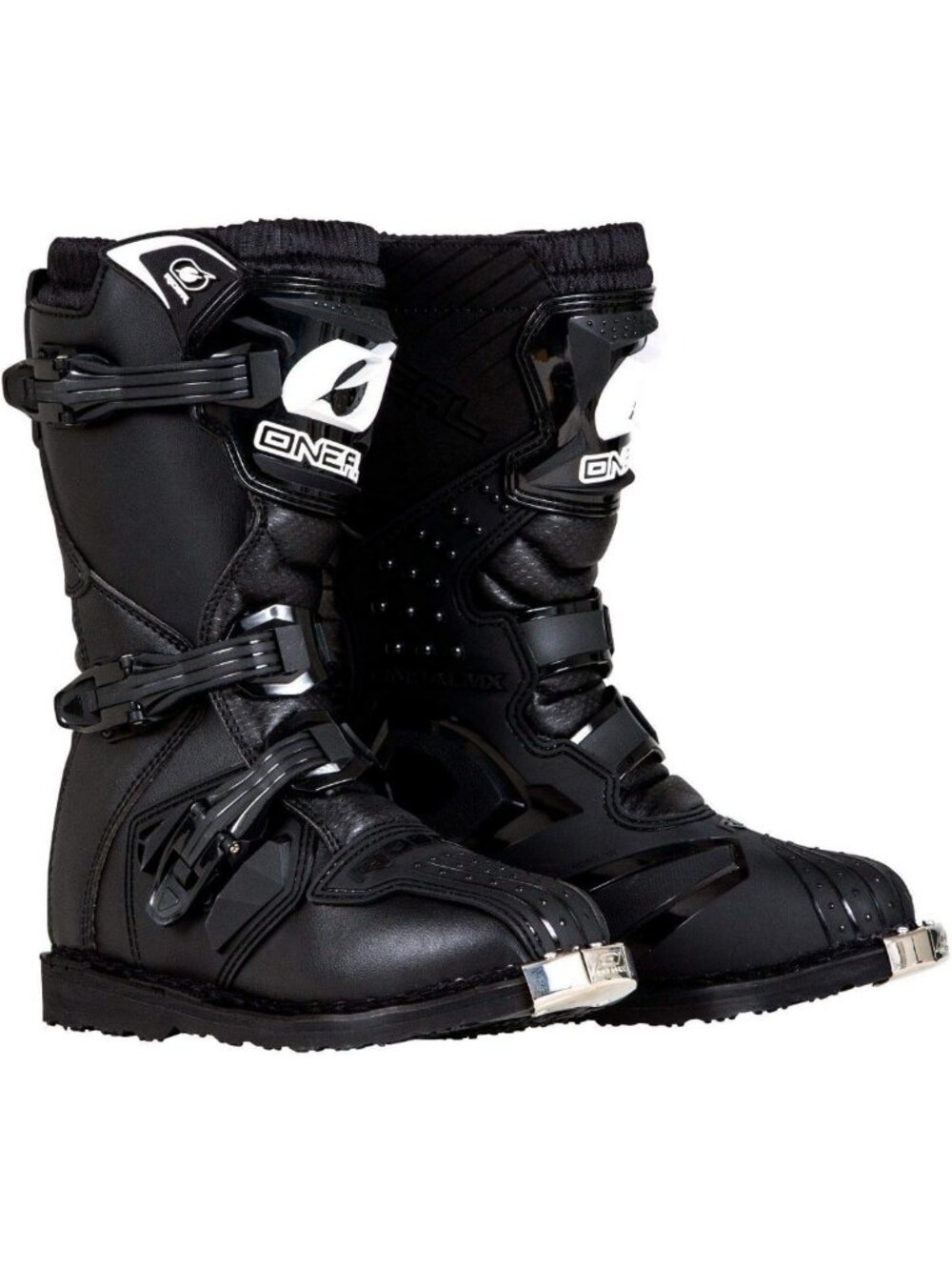 Boys' New Logo Black Rider Boots, Size 1 - Stylish & Durable Off-Road Gear